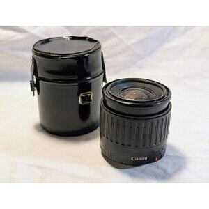 Vintage CANON EF 35-80mm Lens with Black Lined Snap Hard Lens Case - Untested